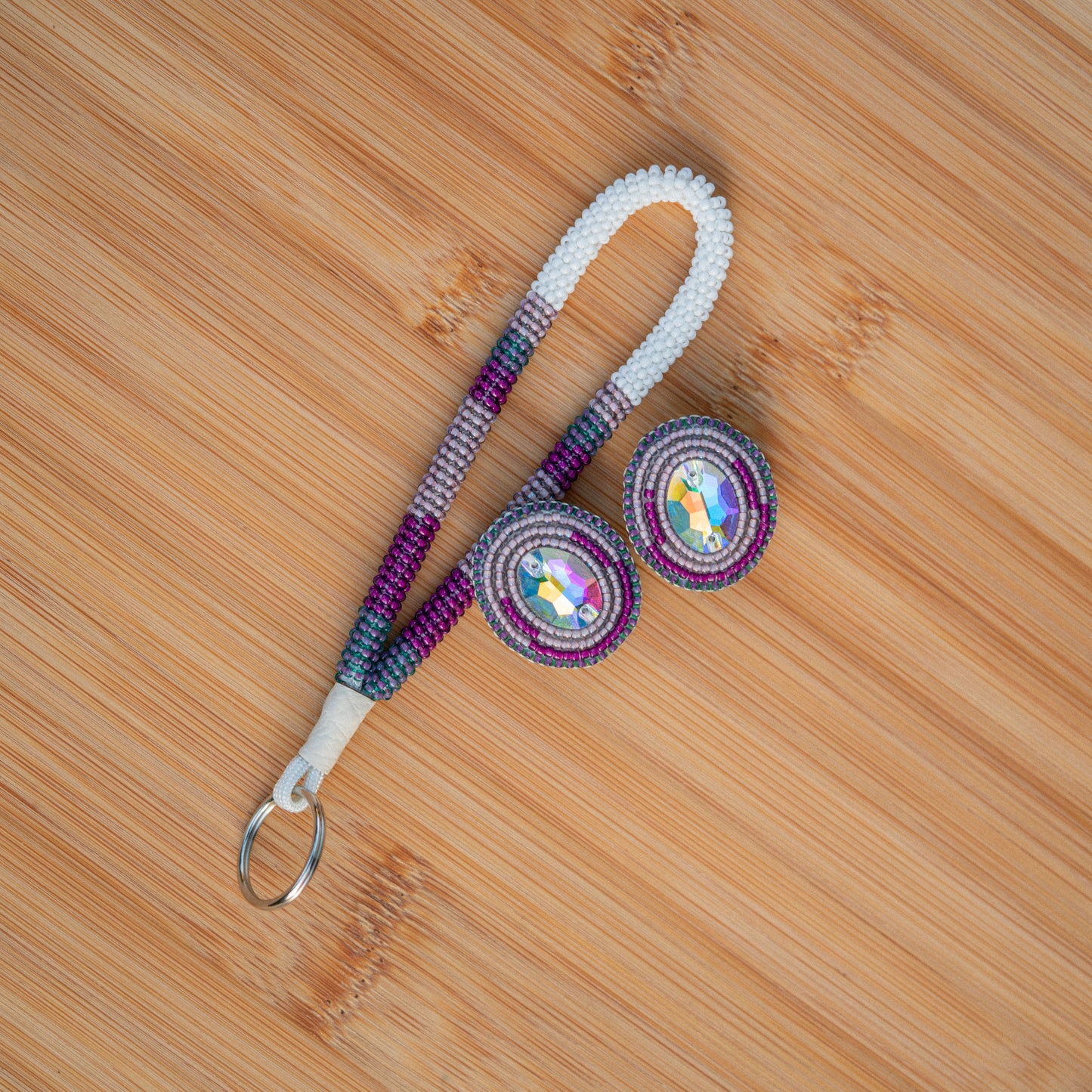 Purple Stud/Lanyard Set