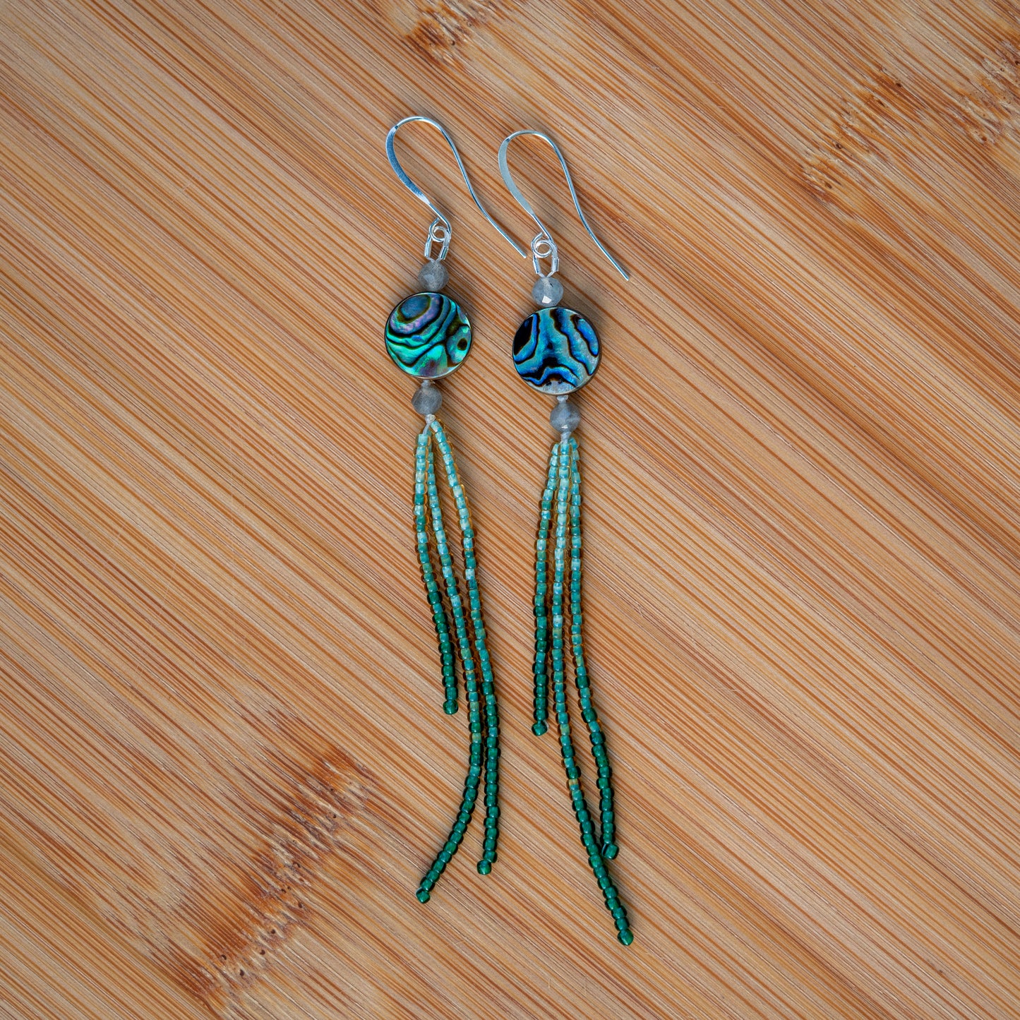 Abalone/Labradorite Drops